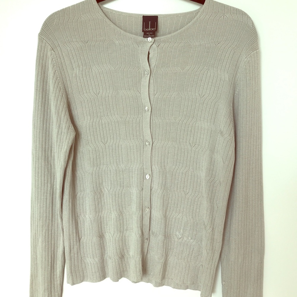 Vtg Belford 100%silk cardigan